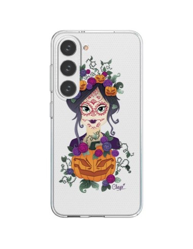 Samsung Galaxy S23 5G Case Girl Closed Eyes Santa Muerte Clear - Chapo