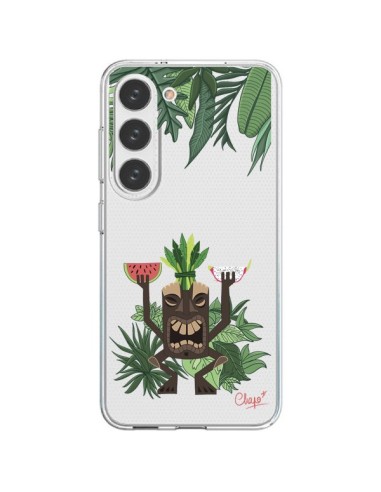 Cover Samsung Galaxy S23 5G Tiki Thailandia Giungla Legno Trasparente - Chapo