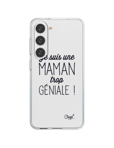 Cover Samsung Galaxy S23 5G Sono una Mamma Geniale Trasparente - Chapo