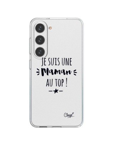 Cover Samsung Galaxy S23 5G Sono una Mamma al Top Trasparente - Chapo