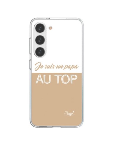 Cover Samsung Galaxy S23 5G Sono un Papà al Top Beige - Chapo