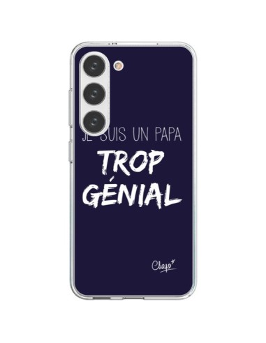 Cover Samsung Galaxy S23 5G Sono un Papà Geniale Blu Marine - Chapo