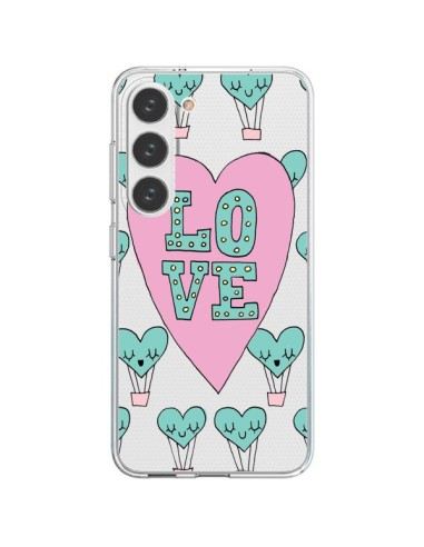 Samsung Galaxy S23 5G Case Love Clouds hot-air Balloon Clear - Claudia Ramos