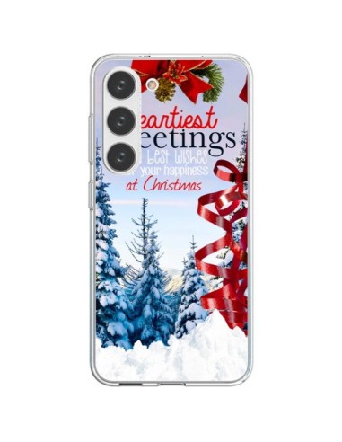 Coque Samsung Galaxy S23 5G Voeux Joyeux Noël - Eleaxart