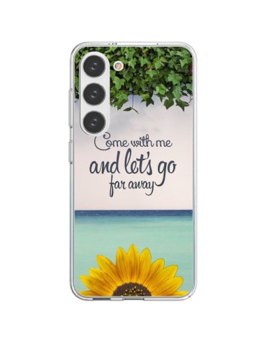 Cover Samsung Galaxy S23 5G Let's Go Far Away Fiori Girasoli - Eleaxart