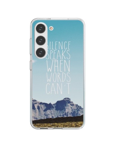 Cover Samsung Galaxy S23 5G Silence speaks when words can't Paesaggio - Eleaxart