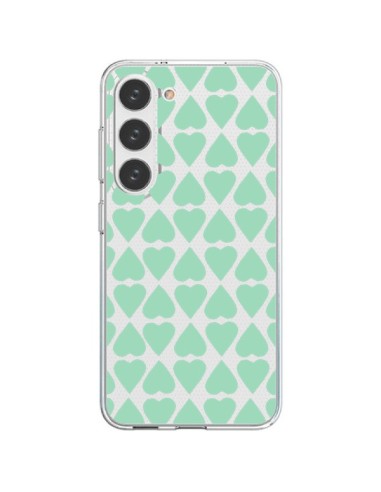 Samsung Galaxy S23 5G Case Heart Green Mint Clear - Project M