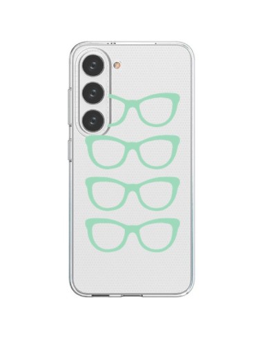 Coque Samsung Galaxy S23 5G Sunglasses Lunettes Soleil Mint Bleu Vert Transparente - Project M