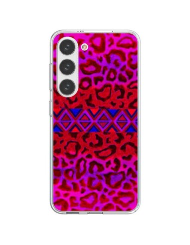 Coque Samsung Galaxy S23 5G Tribal Leopard Rouge - Ebi Emporium