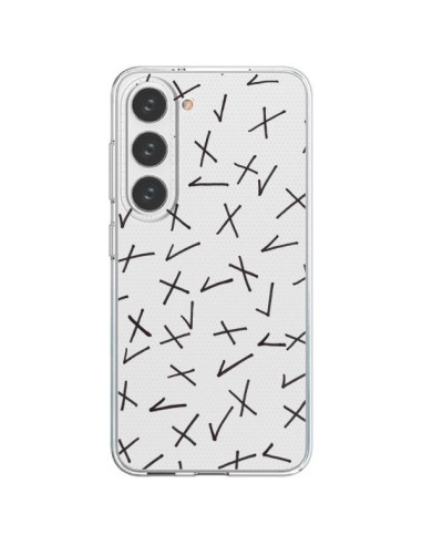 Coque Samsung Galaxy S23 5G Cross Croix Check Transparente - Ebi Emporium