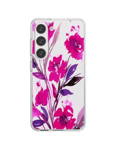 Cover Samsung Galaxy S23 5G Rose Fiori Trasparente - Ebi Emporium