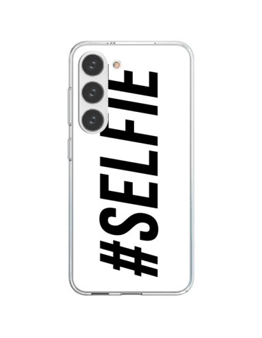 Cover Samsung Galaxy S23 5G Hashtag Selfie Bianco Orizzontale - Jonathan Perez