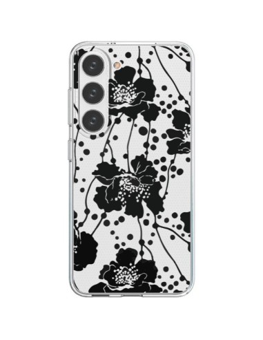 Cover Samsung Galaxy S23 5G Fiori Neros Trasparente - Dricia Do