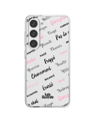 Cover Samsung Galaxy S23 5G Ballerina Parole Trasparente - kateillustrate