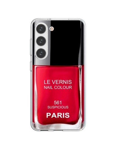 Coque Samsung Galaxy S23 5G Vernis Paris Suspicious Rouge - Laetitia