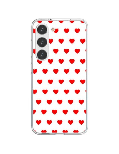 Cover Samsung Galaxy S23 5G Cuore Rosso sfondo Bianco - Laetitia