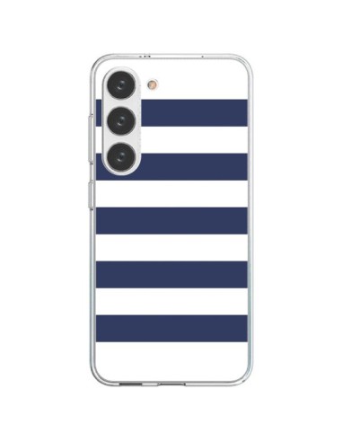 Cover Samsung Galaxy S23 5G Bande Marineresche Blu Bianco Gaultier - Mary Nesrala