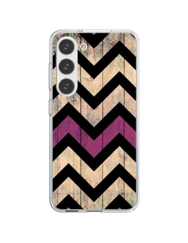 Cover Samsung Galaxy S23 5G Chevron Vintage Legno Wood - Mary Nesrala