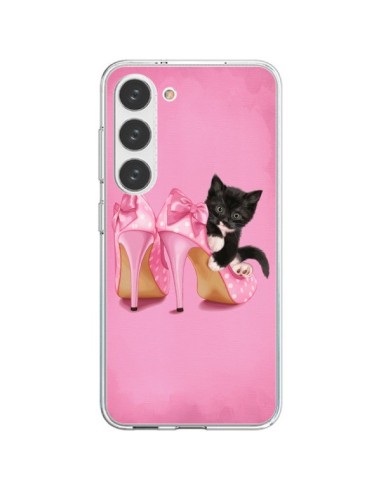 Cover Samsung Galaxy S23 5G Gattoon Gatto Nero Kitten Scarpe Shoes - Maryline Cazenave