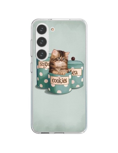 Samsung Galaxy S23 5G Case Caton Cat Kitten Boite Biscotto Polka - Maryline Cazenave