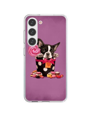 Cover Samsung Galaxy S23 5G Cane Boite Papillon Pois Bonbon - Maryline Cazenave