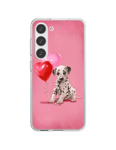 Coque Samsung Galaxy S23 5G Chien Dog Dalmatien Ballon Coeur - Maryline Cazenave