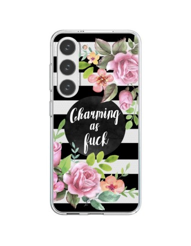 Coque Samsung Galaxy S23 5G Charming as Fuck Fleurs Transparente - Maryline Cazenave