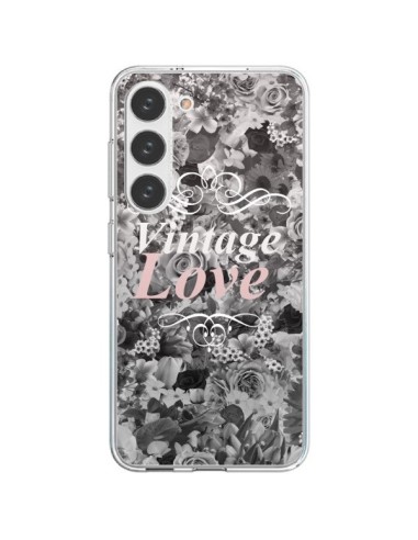 Cover Samsung Galaxy S23 5G Vintage Amore Nero Fiori - Monica Martinez