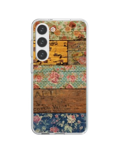 Cover Samsung Galaxy S23 5G Barocco Style Legno - Maximilian San