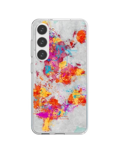 Coque Samsung Galaxy S23 5G Terre Map Monde Mother Earth Crying - Maximilian San