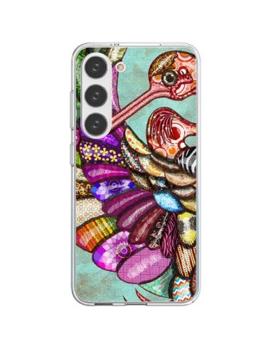 Cover Samsung Galaxy S23 5G Pavone Multicolore Uccello - Maximilian San