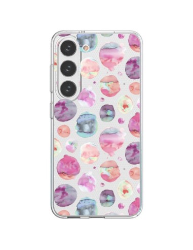 Cover Samsung Galaxy S23 5G Big Watery Dots Rosa - Ninola Design