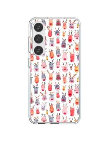 Coque Samsung Galaxy S23 5G Cute Winter Reindeers - Ninola Design