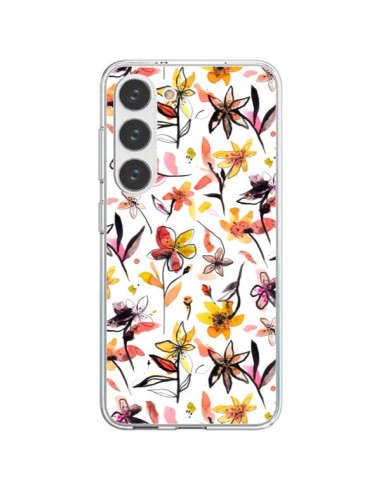 Cover Samsung Galaxy S23 5G Ink Bleeding Dots Rosa - Ninola Design