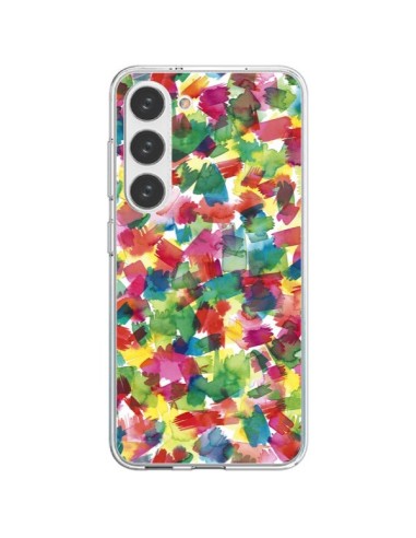 Coque Samsung Galaxy S23 5G Speckled Watercolor Blue - Ninola Design