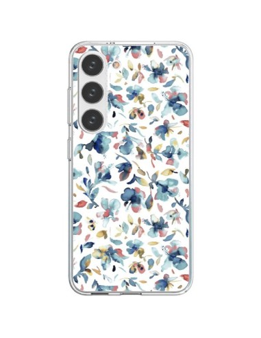 Cover Samsung Galaxy S23 5G Watery Hibiscus Blu - Ninola Design