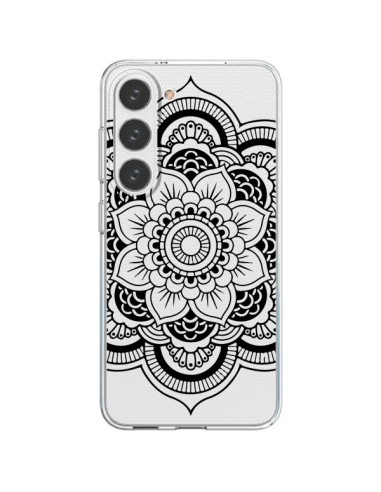 Coque Samsung Galaxy S23 5G Mandala Noir Azteque Transparente - Nico