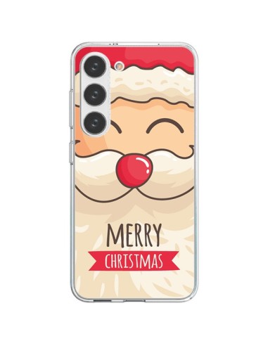 Cover Samsung Galaxy S23 5G Baffi di Babbo Natale Merry Christmas - Nico