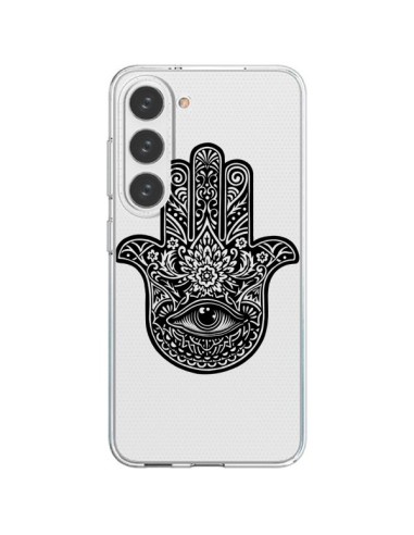 Samsung Galaxy S23 5G Case Hamsa 5 fingers Bad Hand Eye Clear - Rachel Caldwell