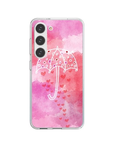 Coque Samsung Galaxy S23 5G Parapluie Coeur Love Amour - Sylvia Cook