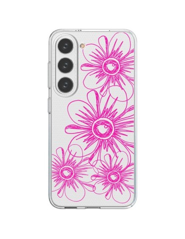 Cover Samsung Galaxy S23 5G Fiori Primaverili Rosa Trasparente - Sylvia Cook