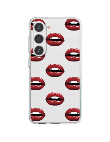 Cover Samsung Galaxy S23 5G Labbra Rosso Trasparente - Yohan B.