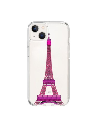 Cover iPhone 15 Tour Eiffel Rosa Paris Trasparente - Asano Yamazaki