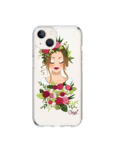 Cover iPhone 15 Donna Occhi Chiusi Trasparente - Chapo