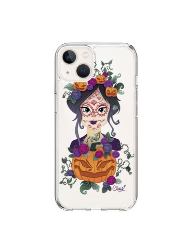 Coque iPhone 15 Femme Closed Eyes Santa Muerte Transparente - Chapo