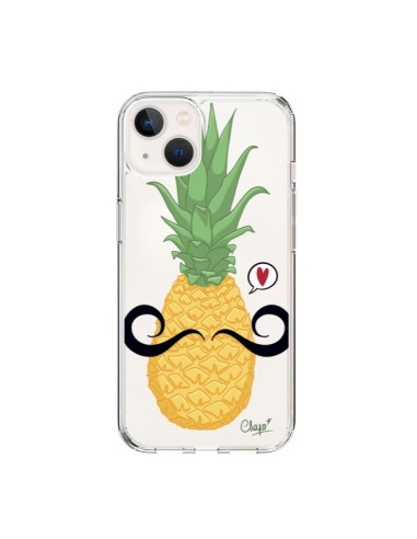 Cover iPhone 15 Ananas Baffi Trasparente - Chapo