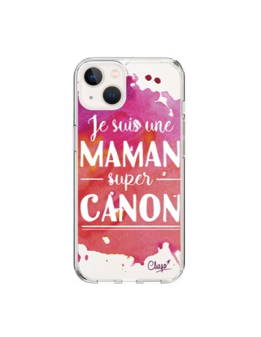 Cover iPhone 15 Sono una Mamma Super Rosa Trasparente - Chapo