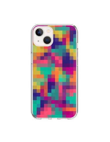 Coque iPhone 15 Exotic Mosaic Pixels Azteque - Eleaxart