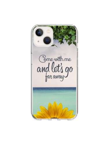 Cover iPhone 15 Let's Go Far Away Fiori Girasoli - Eleaxart