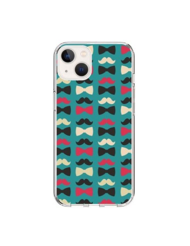 Cover iPhone 15 Hipster Moustache Papillon - Eleaxart